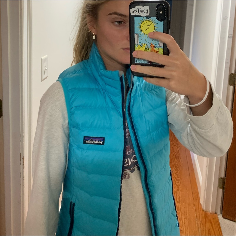 xs turquoise Patagonia vest